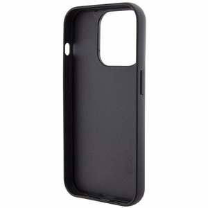 Karl Lagerfeld Gripstand Saffiano Choupette Pins viedtālruņa apvalks iPhone 14 Pro Max - melns