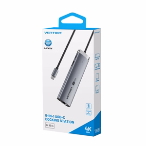 Vention USB-C 8-in-1 4K 60Hz 100W docking station
