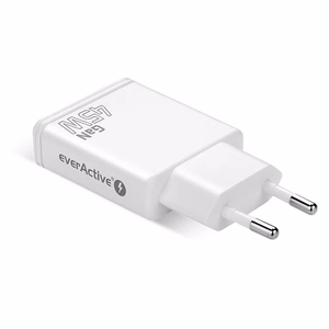 lādētājs GaN 1x USB-C, 1x USB Quick Charge 3.0 45W PD balts