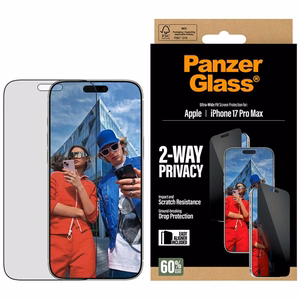 PanzerGlass Ultra-Wide Fit EasyAligner privātuma stikls iPhone 17 Pro Max