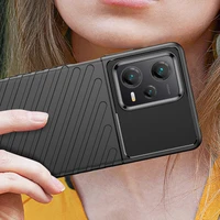 Thunder Case viedtālruņa apvalks Xiaomi Redmi Note 12 Pro+ silikona bruņu apvalks melns