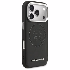 Karl Lagerfeld K Head Point Logo MagSafe чехол для iPhone 17 Pro чёрный