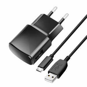 BLUE STAR ceļojumu lādētājs 2A 10W USB A + kabelis USB A uz Type C TFK-TC-1100B melns