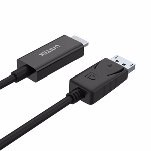 UNITEK Y-5118CA video kabeļa adapteris 1,8 m HDMI Type A (Standard) DisplayPort Melns