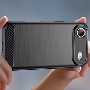 Carbon viedtālruņa apvalks iPhone 17 Air - melns