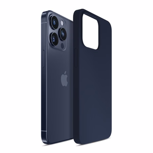3mk Silikona viedtālruņa apvalks iPhone 16 Pro Max - tumši zila