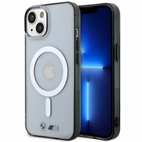 BMW BMHMP14SHCRS iPhone 14 6.1" apvalks caurspīdīgs cietais apvalks Sudraba Gredzens MagSafe