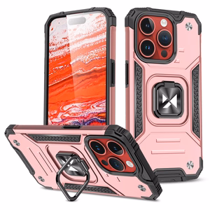 Wozinsky Ring Armor iPhone 15 Pro iPhone 15 Pro Ring Armor apvalks - zelta