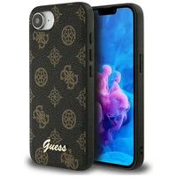 Guess Peony Script Logo magnētiskais viedtālruņa apvalks iPhone 16e - melns