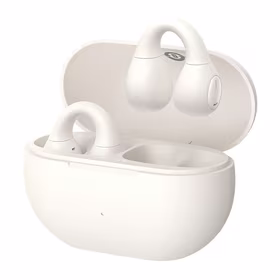 Baseus Bass 15 Clip OWS bezvadu austiņas ar Baseus Simple USB-C 3A 30cm kabeli - baltas