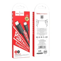 Kabelis USB C uz Lightning Hoco PD 2,4A 20W 1 m X83 melns