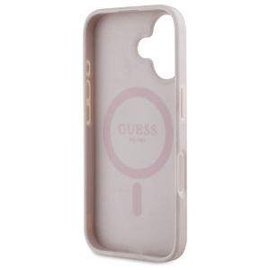 Guess GUHMP16SP4ROPEMCP iPhone 16 6.1" rozā/rozā cietais apvalks 4G Ziedu Druka Magnētiskais