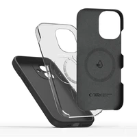 Tech-Protect Silicone magnētiskais viedtālruņa apvalks iPhone 17 - melns