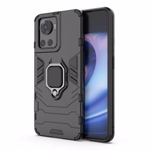 Ring Armor bruņots hibrīda apvalks ar magnētisko turētāju OnePlus Ace Melns