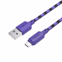 Kabelis USB A uz Micro USB Hoco 2,4A 1 m X116 gradienta violeta
