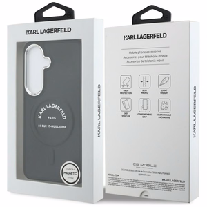 Karl Lagerfeld maciņš Embossed Ring RSG Logo MagSafe Samsung Galaxy S26 melns