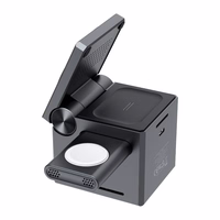 Choetech T632-F 3 vienā 15W indukcijas lādētājs (melns)