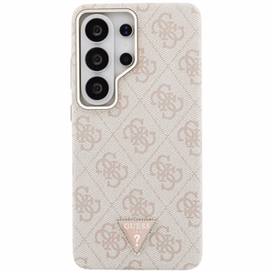 Guess maciņš 4G Triangle Logo MagSafe priekš Samsung Galaxy S26 Ultra rozā