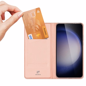 Dux Ducis Skin Pro viedtālruņa apvalks Samsung S24+ ar atloku - rozā