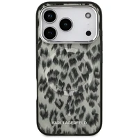 Karl Lagerfeld IML leoparda raksta magnētiskais viedtālruņa apvalks iPhone 17 Pro - brūns