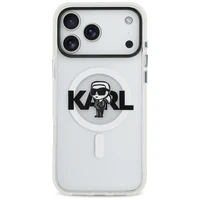 Karl Lagerfeld IML Karl Skice Logotips Magnētiskais viedtālruņa apvalks iPhone 17 Pro Max - caurspīdīgs