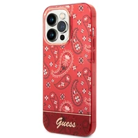Guess GUHCP14XHGBNHR iPhone 14 Pro Max 6.7" sarkans/sarkans cietais apvalks Bandana Paisley