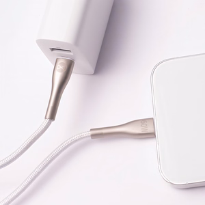 Forever Sleek kabelis USB-C - USB-C 1,0 m 60W balts