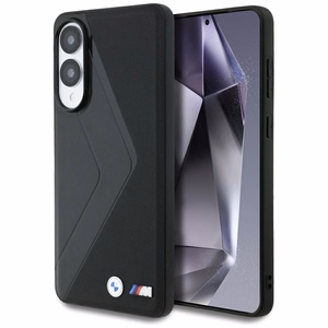 Чехол BMW Leather Oversized Stripes MagSafe для Samsung Galaxy S25 Edge - чёрный