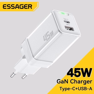Lādētājs Essager Zhiqi GaN Balts 45W (PD / QC3.0)