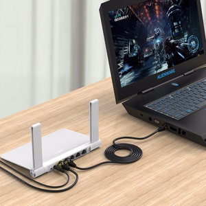 Orico PUG-C7 CAT7 10Gbps RJ45 Ethernet tīkla kabelis interneta LAN apaļš 20m - melns