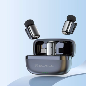 Blavec Lavalier mikrofoni x 2 MK-03 ClipGo Type C (LMMK03-S) sudrabs