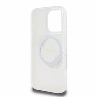 Guess IML Ziedu vainaga Magnētiskais viedtālruņa apvalks iPhone 16 Pro - skaidrs