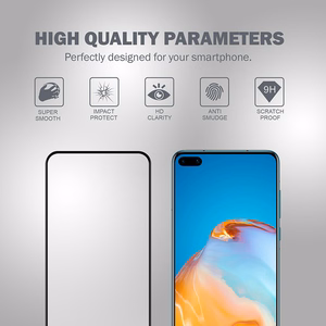Crong 3D Armor Glass 9H rūdīta stikla ekrāna aizsargs Huawei P40, ar uzstādīšanas rāmi