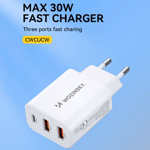 Wozinsky CWCUCW 30W USB-C 2x USB-A сетевое зарядное устройство - белый