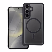 FULL MATTE MAG COVER magnētiskais viedtālruņa apvalks, saderīgs ar MagSafe, paredzēts SAMSUNG S24, melns