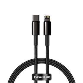 Baseus kabelis Tungsten PD USB-C - Lightning 1,0 m melns 20W