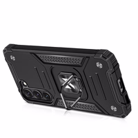 Wozinsky Ring Armor viedtālruņa apvalks Samsung Galaxy S23 bruņu apvalks ar magnētisku turētāju un gredzenu melns