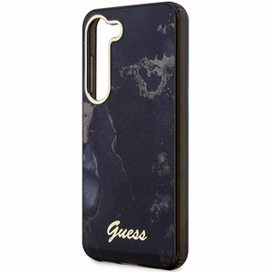 Guess GUHCS23SHTMRSK S23 S911 чёрный/чёрный жёсткий чехол Golden Marble Collection
