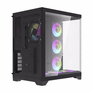 Darflash FT418 PRO datora korpuss + 7 aRGB ventilatori (melns)