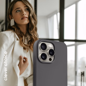 Crong Color Cover Magnetic MagSafe vāciņš ierīcei iPhone 15 Pro Max, titāna krāsā
