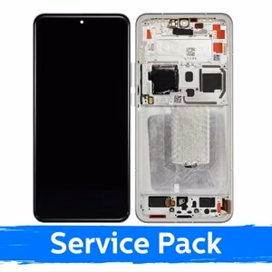 Ar Xiaomi 15 Ultra saderīgs LCD displejs ar rāmi / balts / (servisa komplekts)