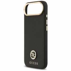 Guess Graudains Strass Logotips Magnētiskais viedtālruņa apvalks iPhone Air - melns