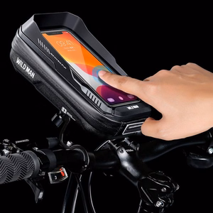 WILDMAN ceļojumu soma velosipēda stūrei ar rāvējslēdzēju, 0,5L (4 "- 7"), XT3S, melna