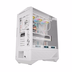 Darkflash DY460 datora korpuss (balts) + 4 ARGB ventilatori