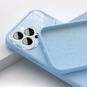 Mīksts silikona objektīva apvalks Iphone 15 Pro Max - gaiši zila