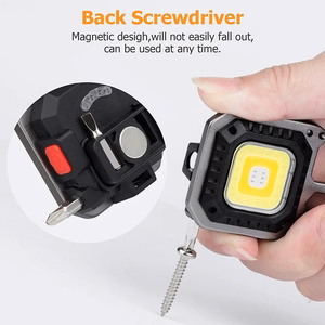 Mini lukturītis LED atslēgu piekariņš W5138 Type C ar 4 skrūvgrieža uzgaļiem un trijkāji