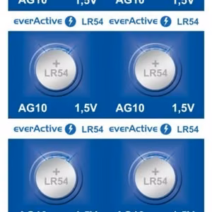 Mini sārmainās baterijas everActive G10 LR1130 LR54 10 gab.
