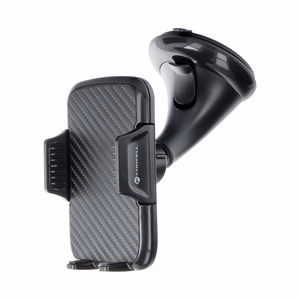 Автомобильный держатель телефона Forcell F-Grip Carbon HT1 лобовое стекло / приборная панель чёрный