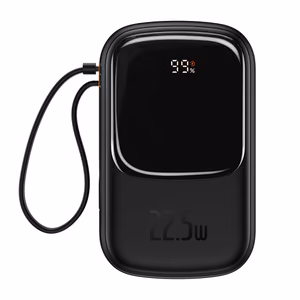 Baseus portatīvais lādētājs 20000mAh Qpow Pro - USB + Type C - PD 22,5W ar Type C kabeli (PPQD060301) melna