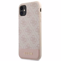 Guess 4G Stripe Collection viedtālruņa apvalks iPhone 11 / Xr 6.1" - Rozā